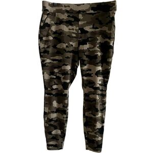 Duluth Trading Legging Sculpting High Rise Green Camo XL Reg Cotton Blend $100